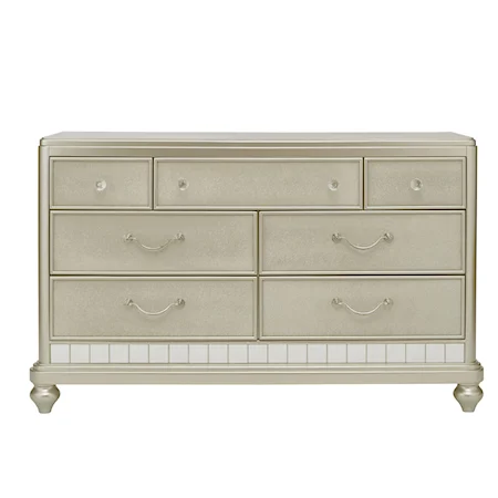 7 Drawer Dresser w/ Bun Feet